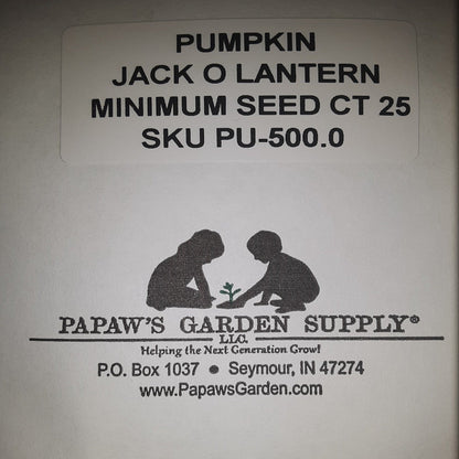 Jack O' Lantern Heirloom Pumpkin Seeds