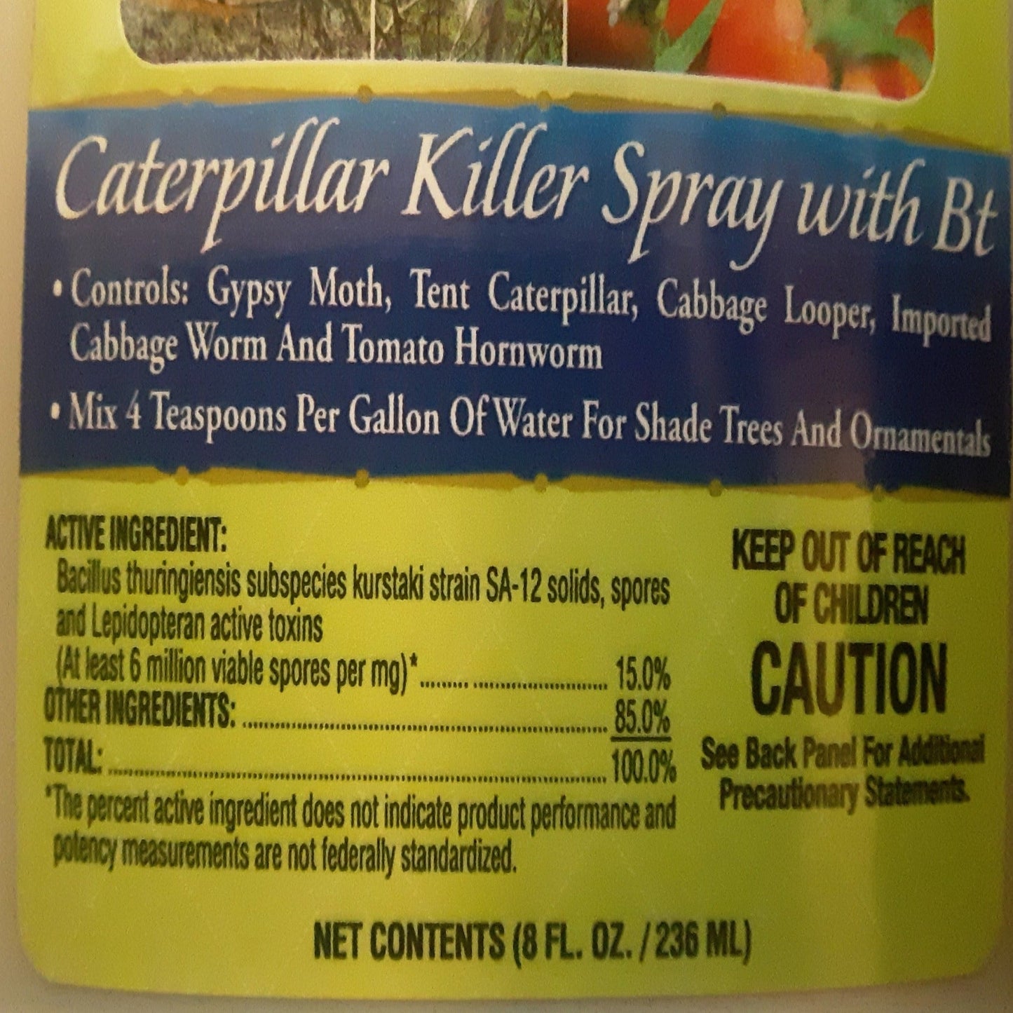 Caterpillar Killer Spray with BT 8 OZ Concentrate