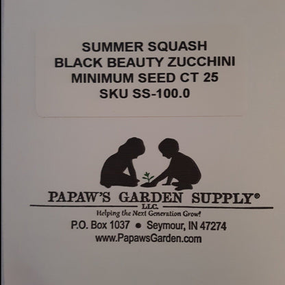 Black Beauty Zucchini Summer Squash Seeds