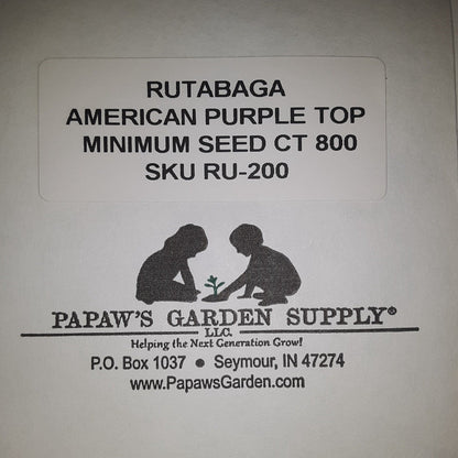 American Purple Top Heirloom Rutabaga Seeds