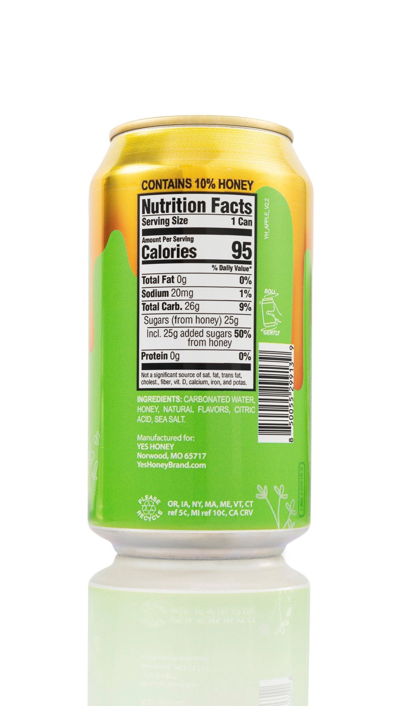 Sparkling Honey Sweetened Apple Soda Case