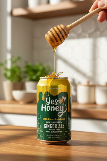 Sparkling Honey Sweetened Ginger Ale Soda Case