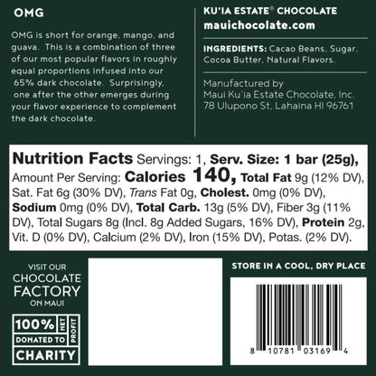 Orange Mango Guava Dark Chocolate Bar
