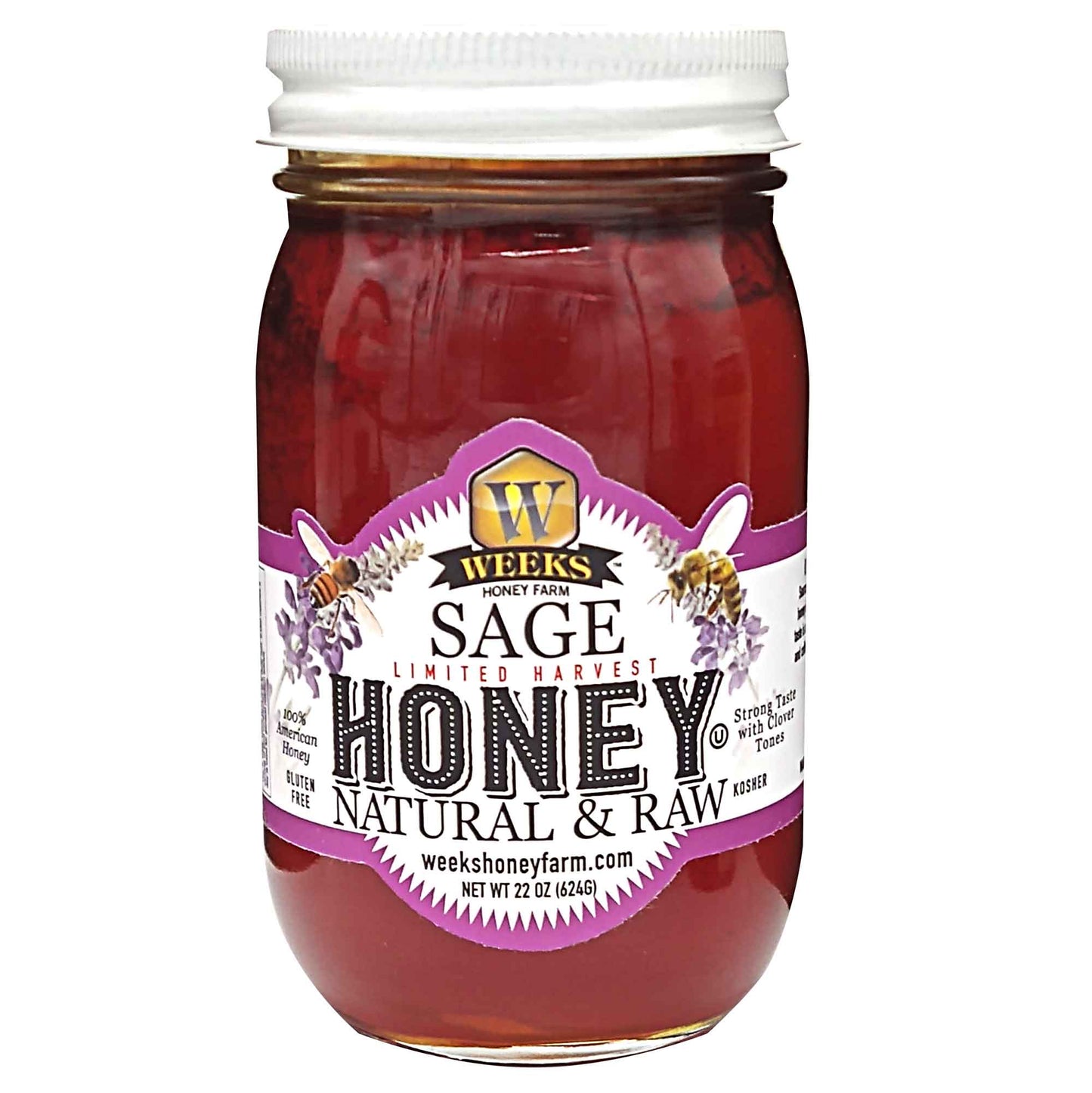 Our Best All-Natural Raw Sage Honey; Limited Harvest