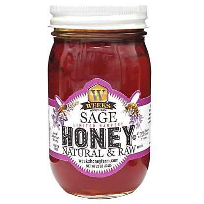 Our Best All-Natural Raw Sage Honey; Limited Harvest