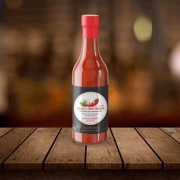 Tony's Handcrafted  "Scotch Bonnet"  Hot Sauce 5 Oz