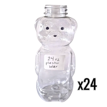 24 oz Plastic Flat Panel Honey Bears