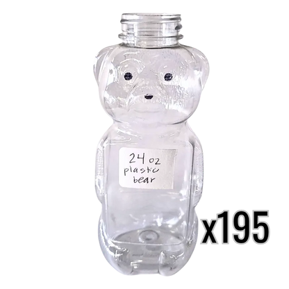 24 oz Plastic Flat Panel Honey Bears