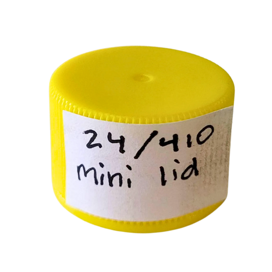 24/410 Mini Honey Bear Plastic Lids by Foxhound Bee Company