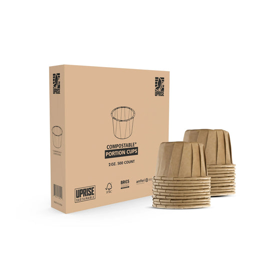 2 Oz Compostable Portion Cups (Pack of 500) Durable, FSC Certified