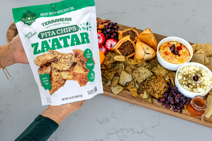 Avocado Oil Twice-Baked Pita Chips 12 Pack, Pita Chips from Terranean Spices, Spreads & Snacks