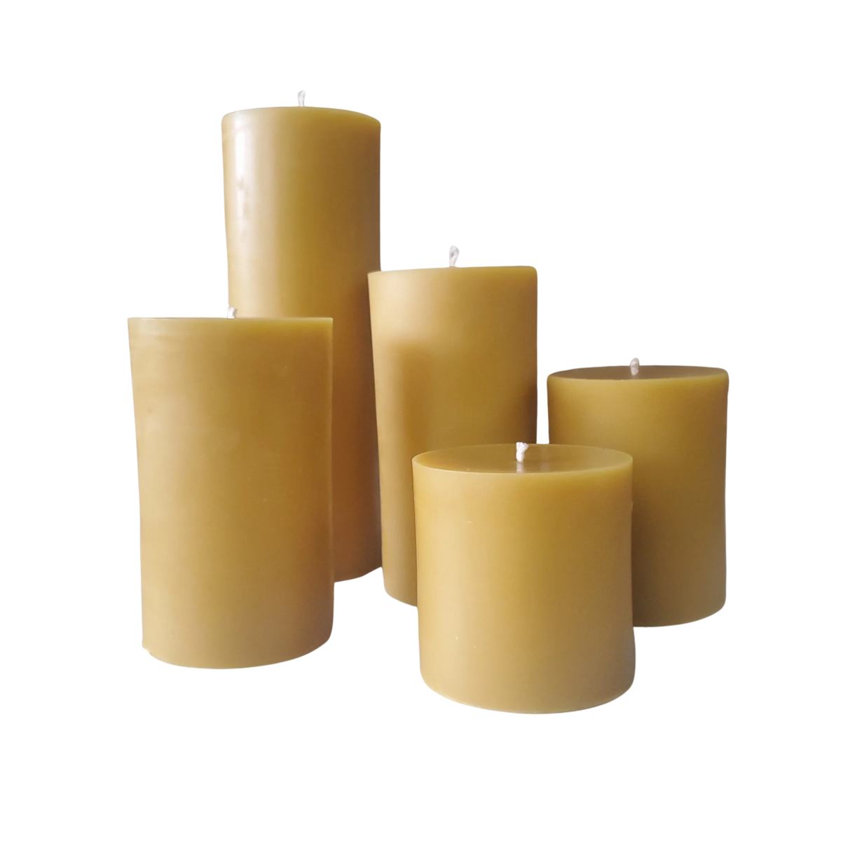 3-Inch Wide Beeswax Pillar Candles