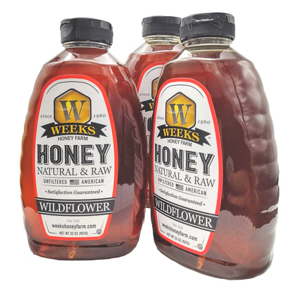 Pure Wildflower Honey - Natural & Raw | Weeks Honey Farm | Georgia