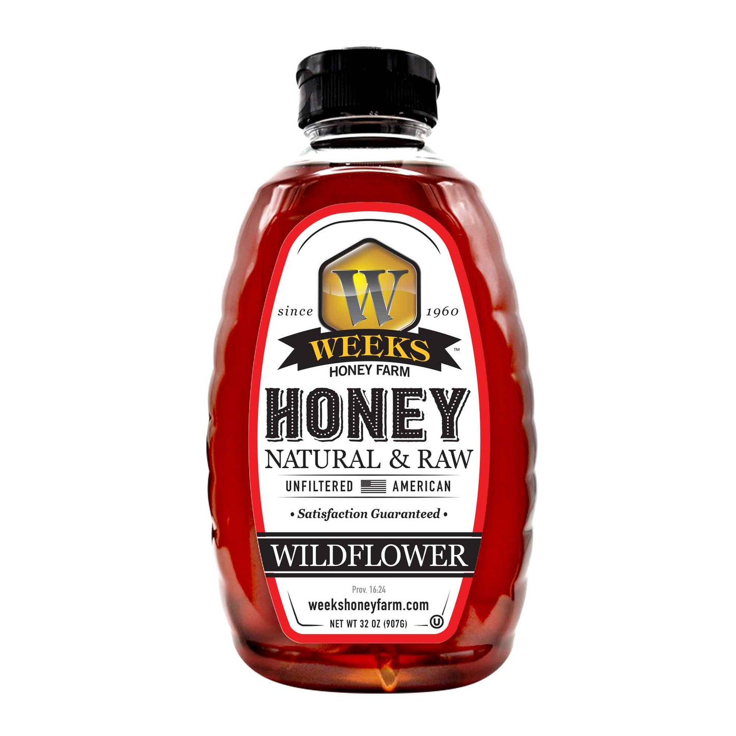 Pure Wildflower Honey - Natural & Raw | Weeks Honey Farm | Georgia