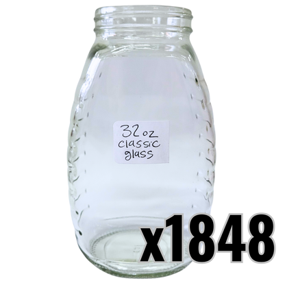 32 oz Glass Classic Honey Jars