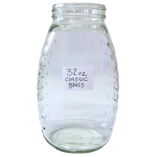 32 oz Glass Classic Honey Jars by Foxhound Bee Company