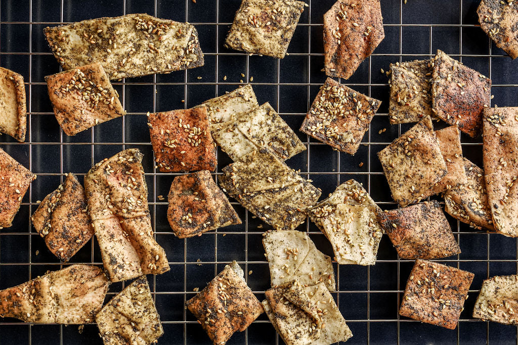 Avocado Oil Twice-Baked Pita Chips 12 Pack, Pita Chips from Terranean Spices, Spreads & Snacks