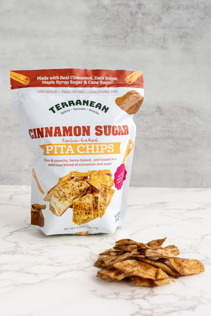 Cinnamon Sugar Twice-Baked Pita Chips ft. Date Sugar & Maple Sugar! 6.5 oz.
