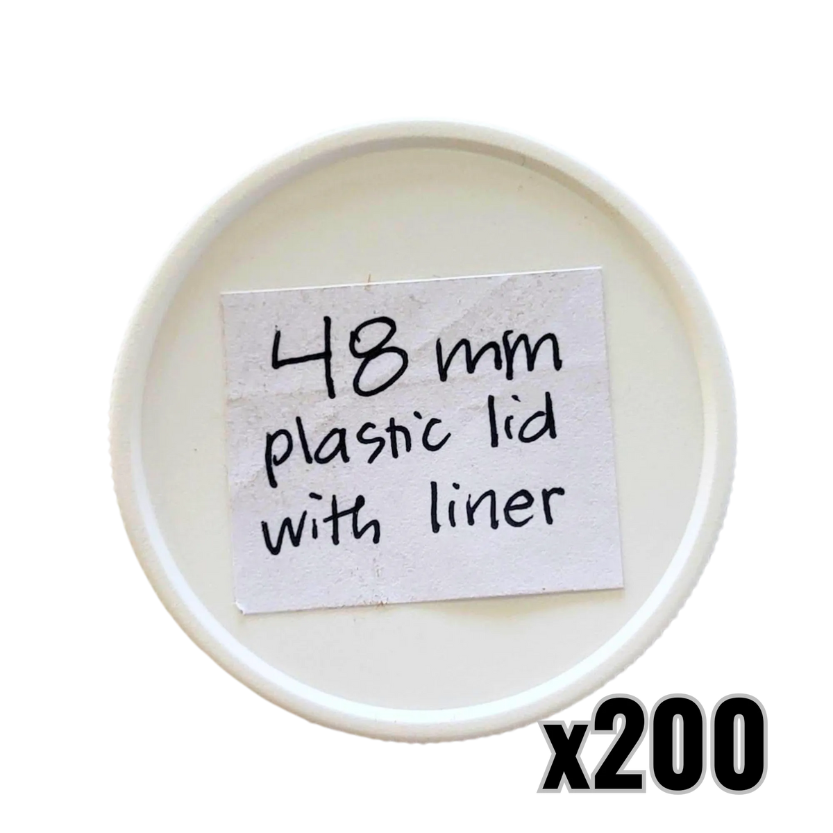 48 mm White Plastic Lids with Pressure Seal, image 7 of 8