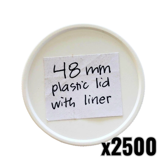 48 mm White Plastic Lids with Pressure Seal, image 8 of 8