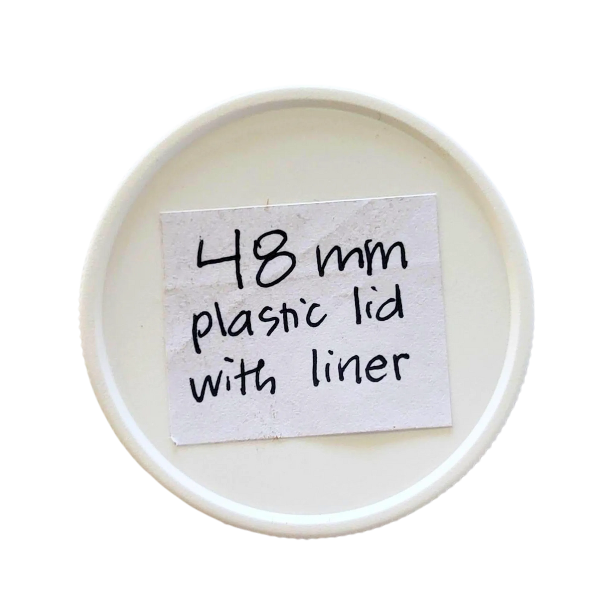 48 mm White Plastic Lids with Pressure Seal by Foxhound Bee Company