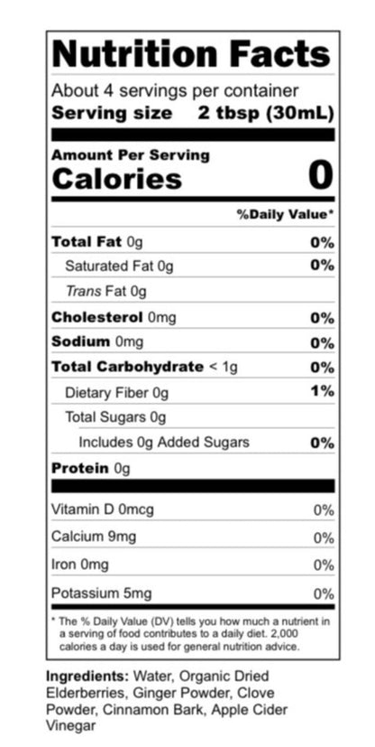 Elderberry Boost (4 oz) Honey-Free