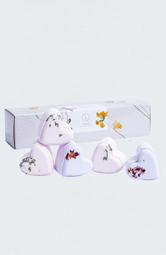 Set of 5 Heart Shaped Shower Steamers Package Gift Box