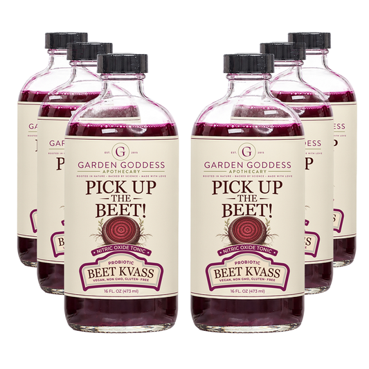 6-Pack Organic Raw Beet Juice Kvass 16oz Natural Beetroot