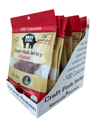 Craft Pork Jerky - 1 Case (8 X 2.25 oz. packs) by Big Fork Brands