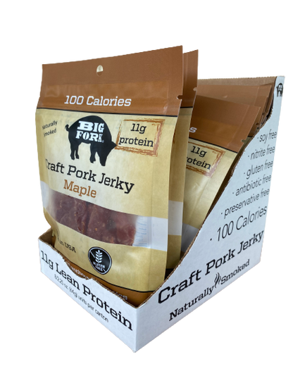 Craft Pork Jerky - 1 Case (8 X 2.25 oz. packs) by Big Fork Brands