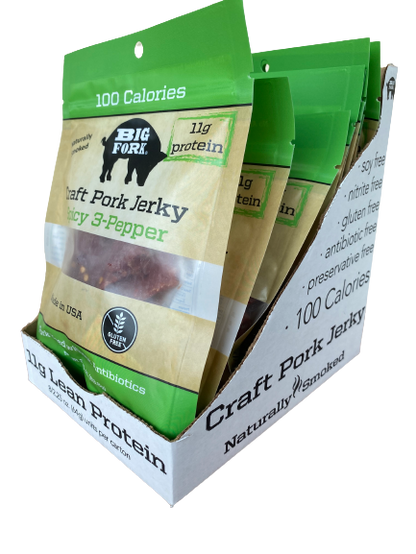 Craft Pork Jerky - 1 Case (8 X 2.25 oz. packs) by Big Fork Brands