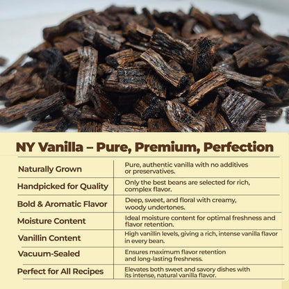 Premium Vanilla Cuts - 1 lb. Cut from Whole Vanilla Beans Grade B