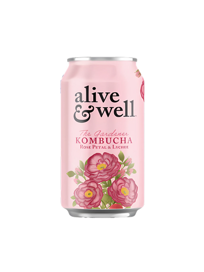 Alive & Well Rose Petal & Lychee Kombucha (6pk)