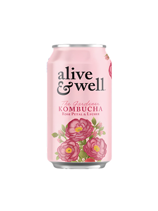 Alive & Well Rose Petal & Lychee Kombucha (6pk)