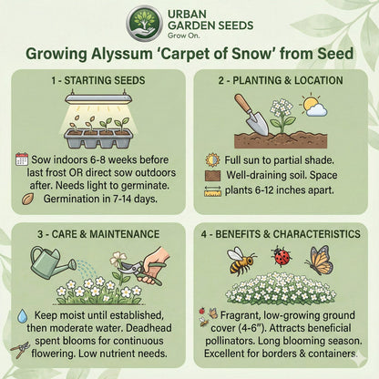 ALYSSUM Seeds, Carpet of Snow