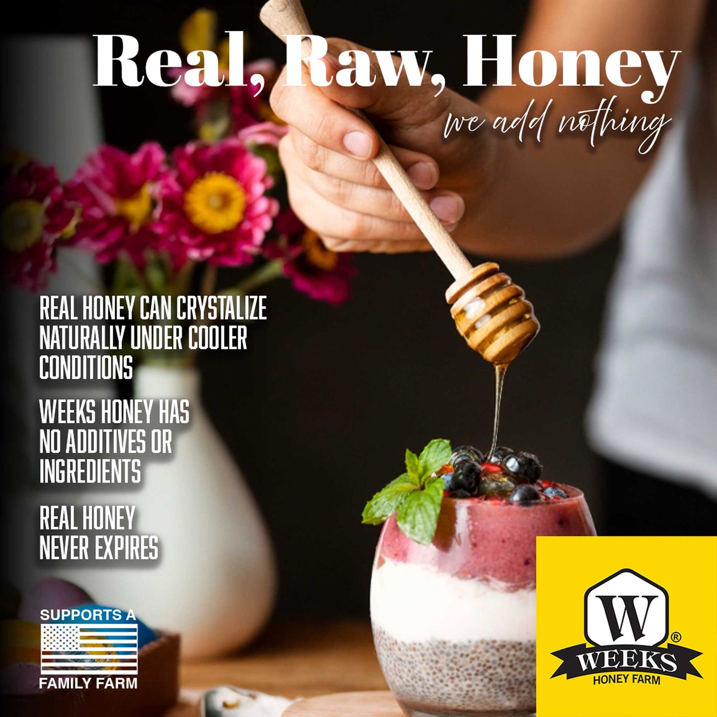 South Georgia Raw Blackberry Honey - Pure, Local, Mono-Floral Raw Honey