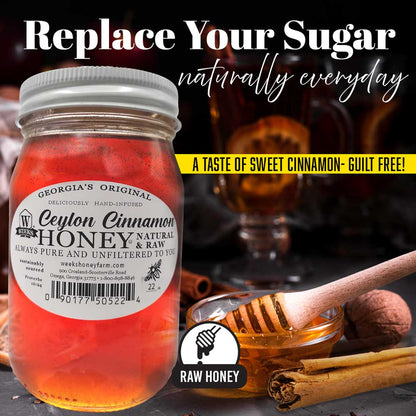 Weeks Infused All-Natural Raw Ceylon Cinnamon Honey, 22 Ounce