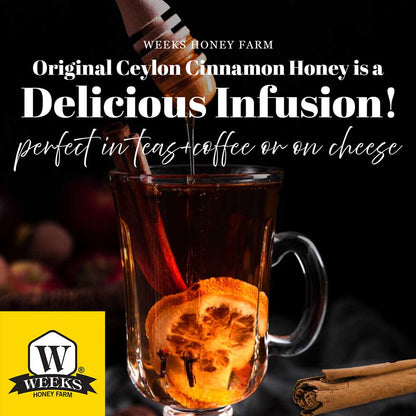 Weeks Infused All-Natural Raw Ceylon Cinnamon Honey, 22 Ounce