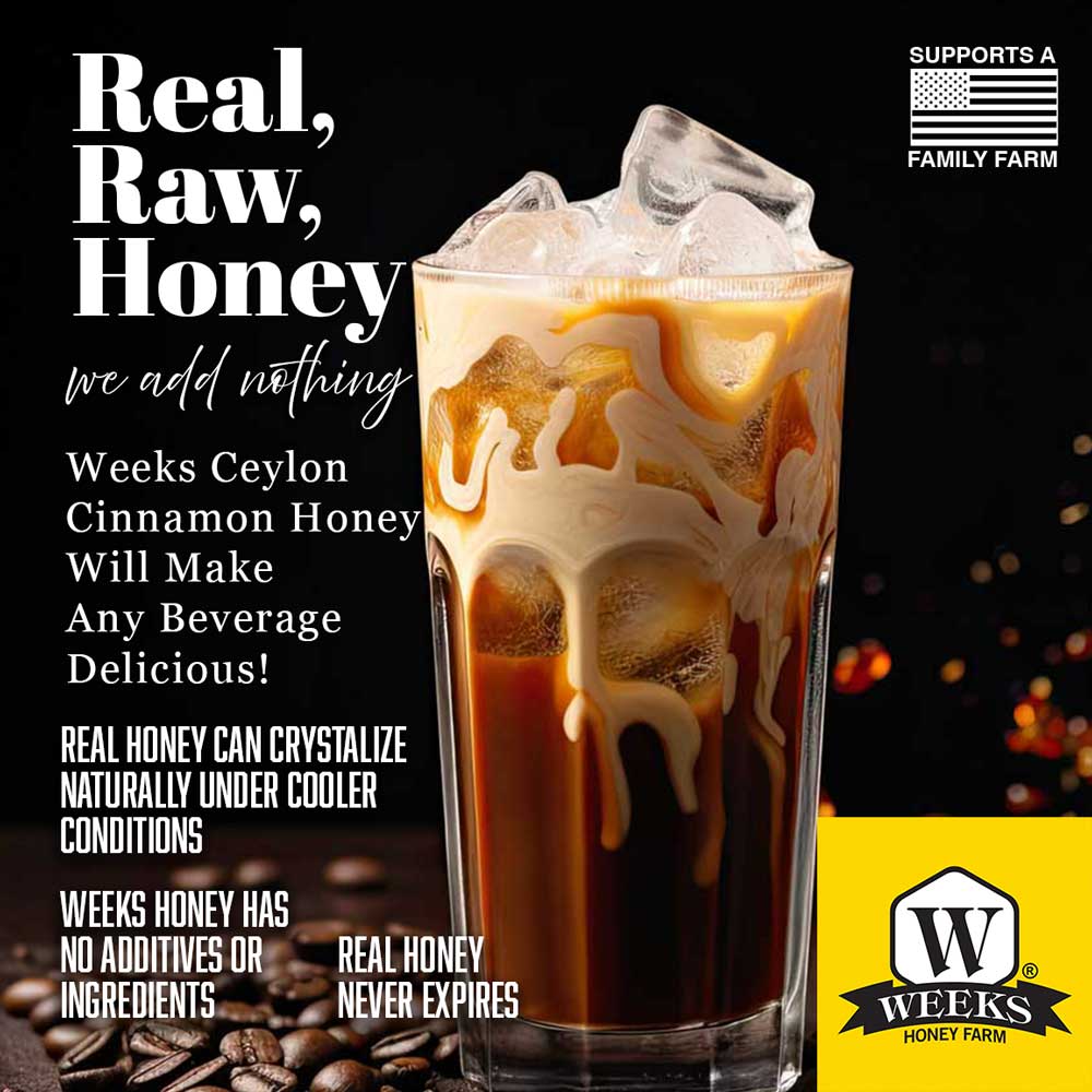 Weeks Infused All-Natural Raw Ceylon Cinnamon Honey, 22 Ounce