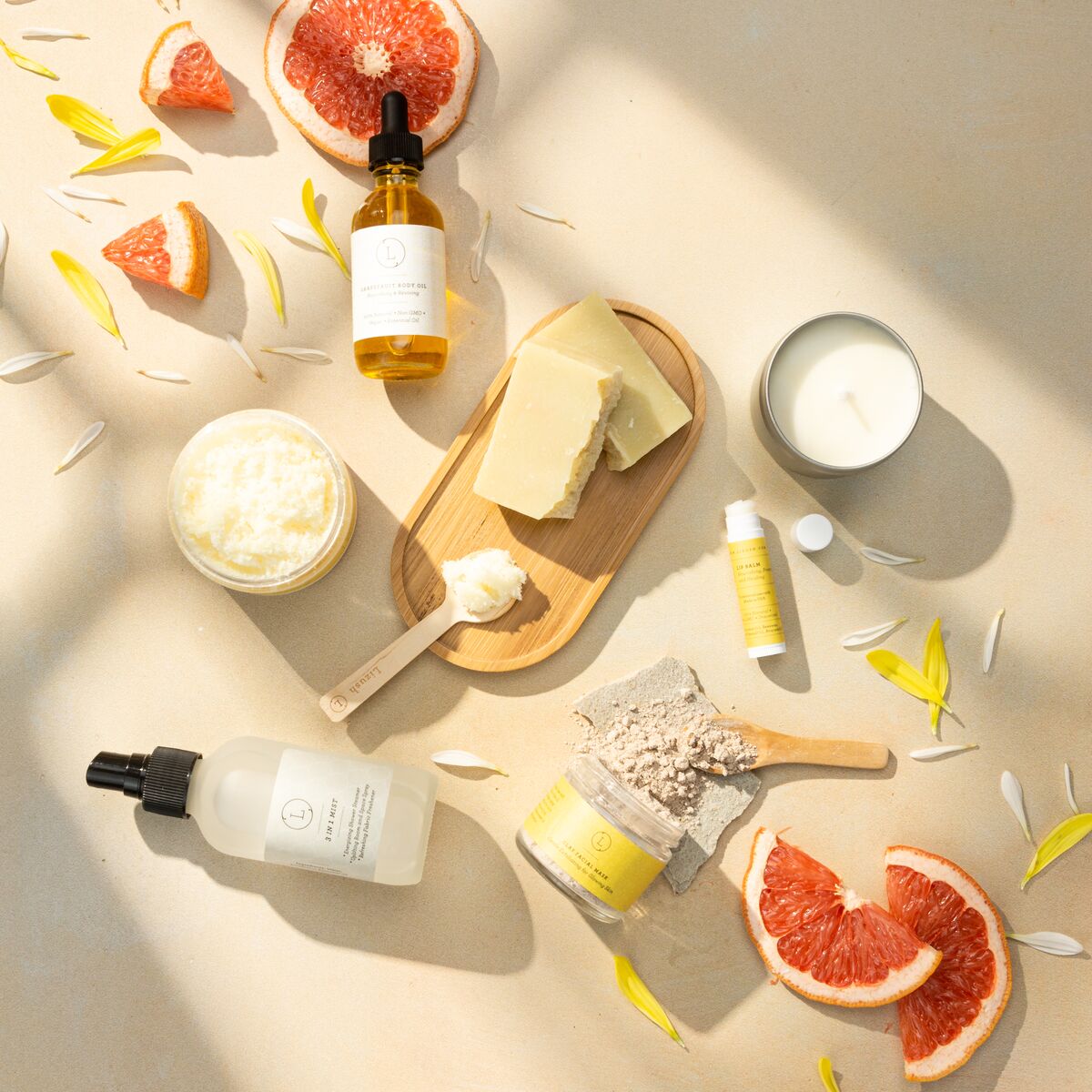 Citrus Care Package, Handmade Natural Bath and Body Gift Box