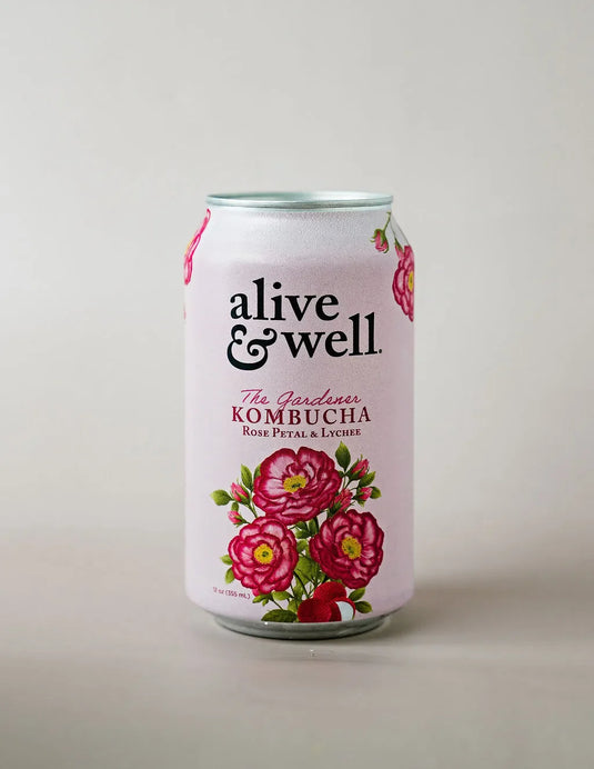 Rose Petal & Lychee Kombucha Organic - 6pk by Alive & Well Kombucha