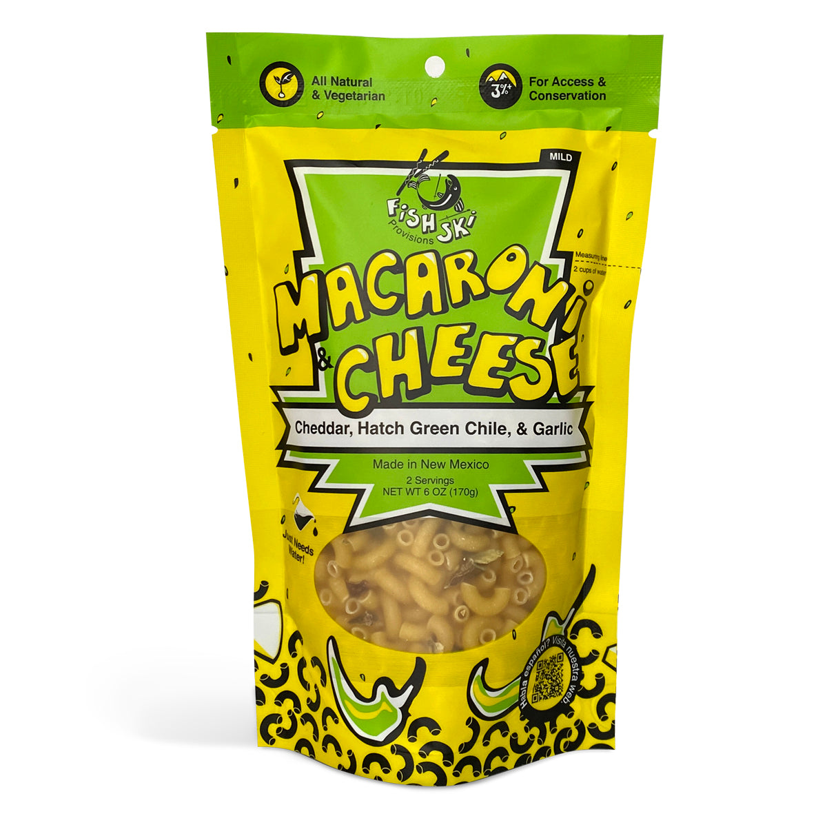 Hatch Green Chile, Garlic, Cheddar Mac and Cheese