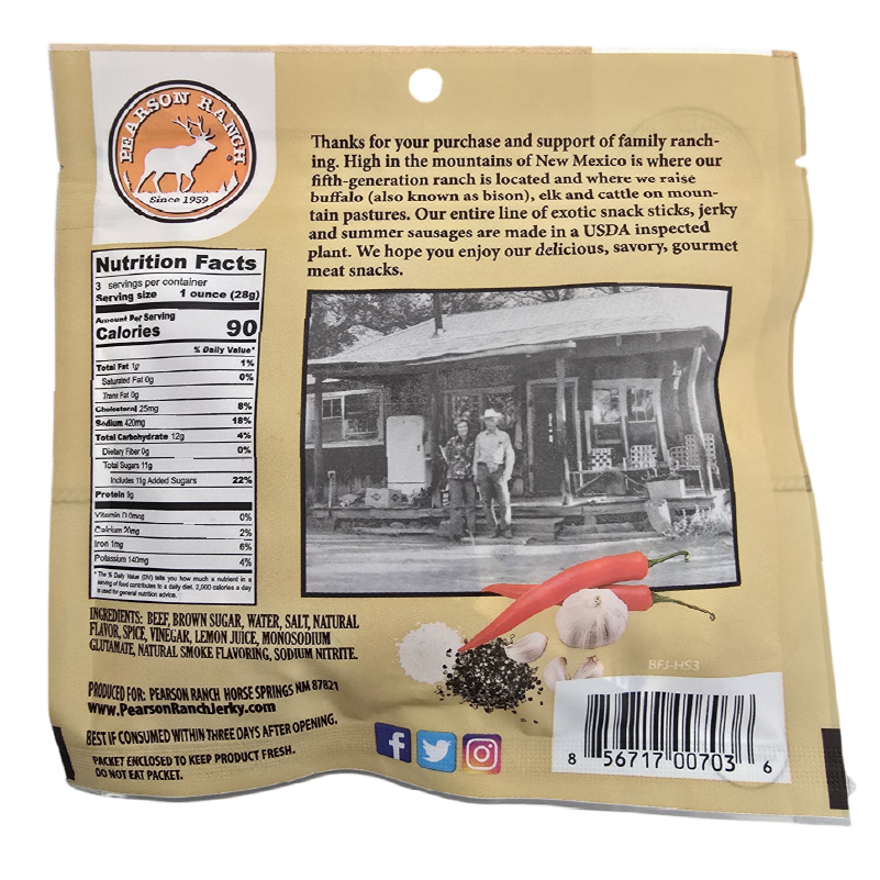 Hot & Sweet Beef Jerky - 3 oz