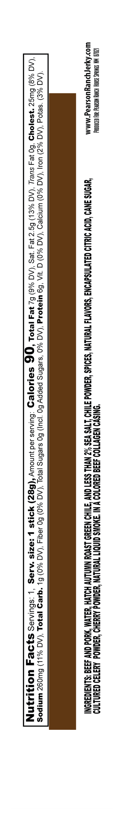 Autumn Blend Chile Beef & Pork Snack Stick