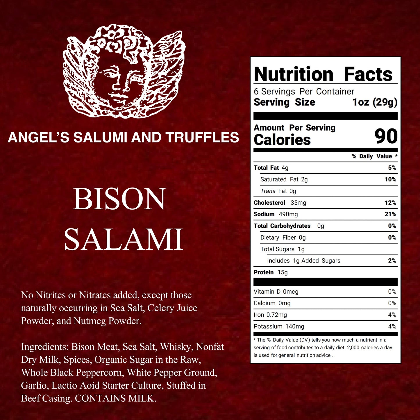 Bison Salami (6.5oz)