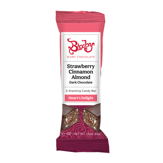 Heart's Delight® - Dark Chocolate + Almonds + Strawberries + Cinnamon (Vegan)