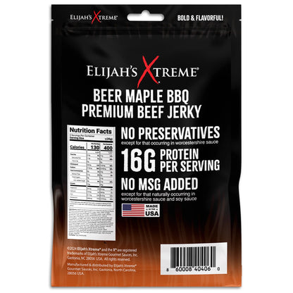 Beer Maple BBQ Beef Jerky - 6 bags (1lb)
