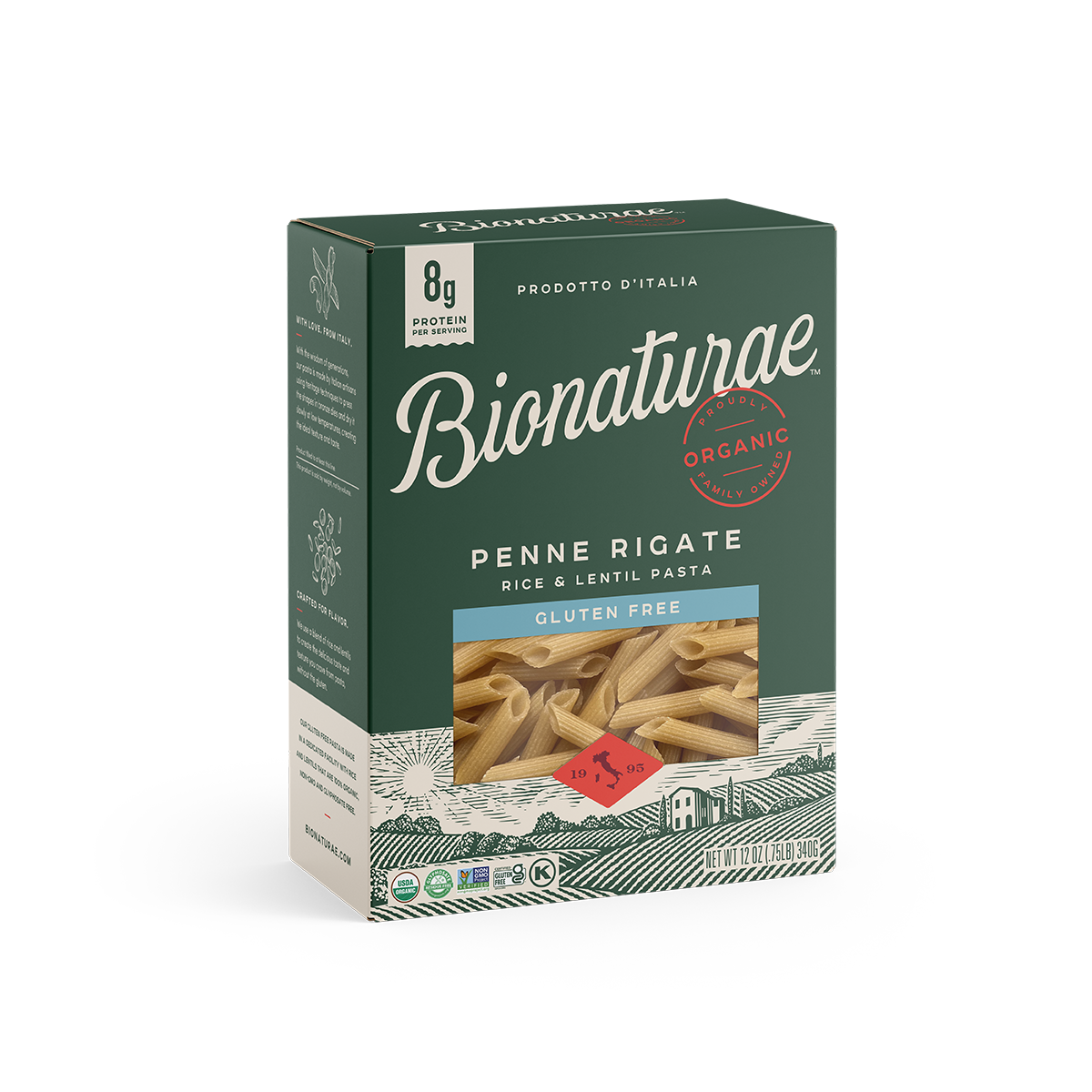 Organic Gluten Free Rice & Lentil Penne Rigate