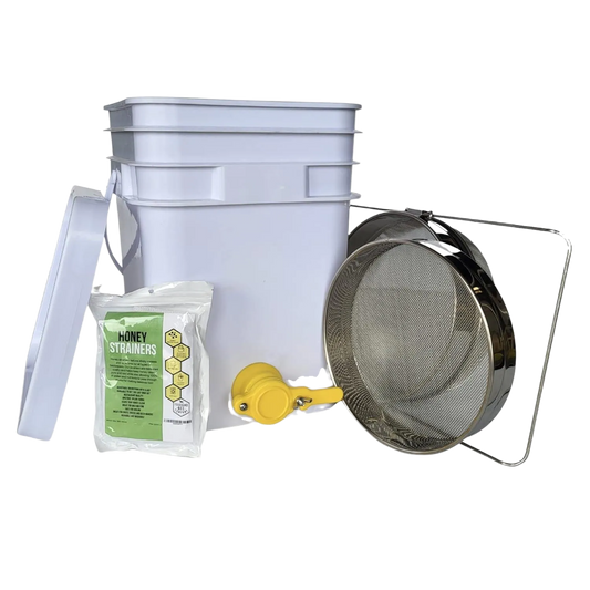 Bottling Bucket Kit with Honey Gate and Strainers by Foxhound Bee Company