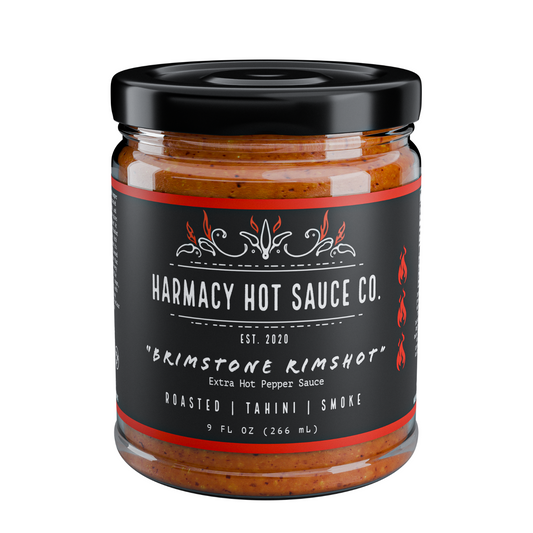 Brimstone Rimshot - Extra Hot Tahini & Roasted Red Pepper Sauce (9oz)